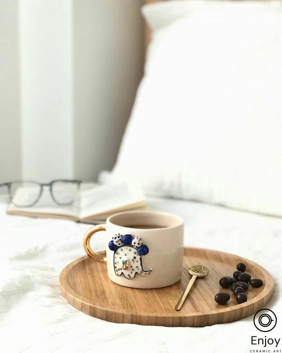 Handcrafted Elephant Starbucks Mug Inspired Ceramic Coffee Mug - 10oz, Unique Elephant Gift