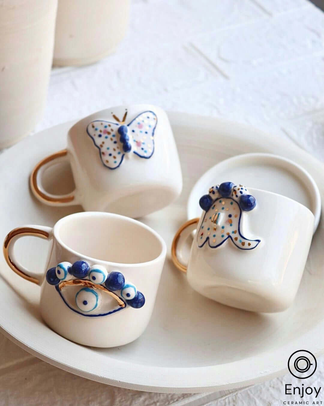 Handcrafted Elephant Starbucks Mug Inspired Ceramic Coffee Mug - 10oz, Unique Elephant Gift