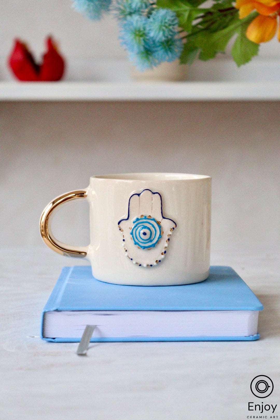Simple Modern Hamsa Hand of Fatima Coffee Mug for Sale by Blkstrawberry