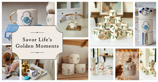 Savoring Life's Golden Moments with Our Handcrafted Coffee Mugs