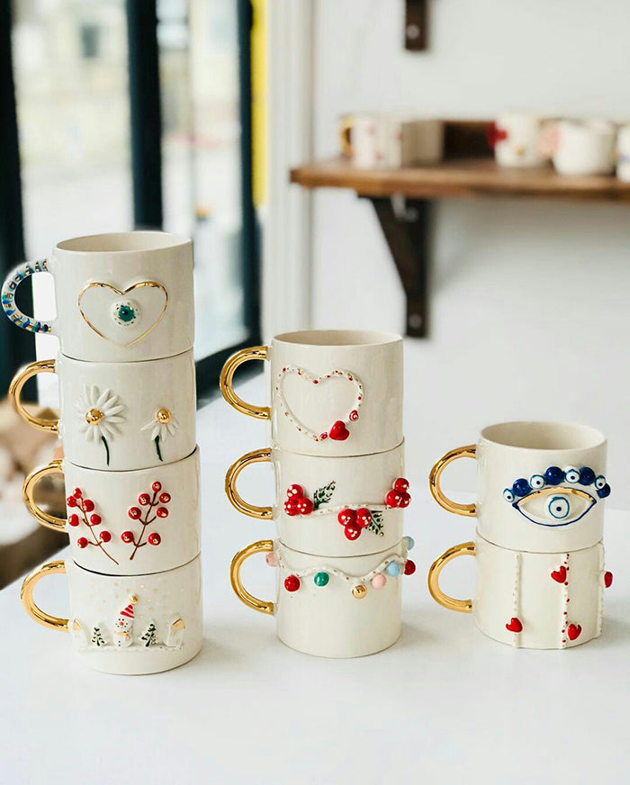 Ceramic Tea Cup Set Coffee Cups Unique Coffee Mug Sets Small