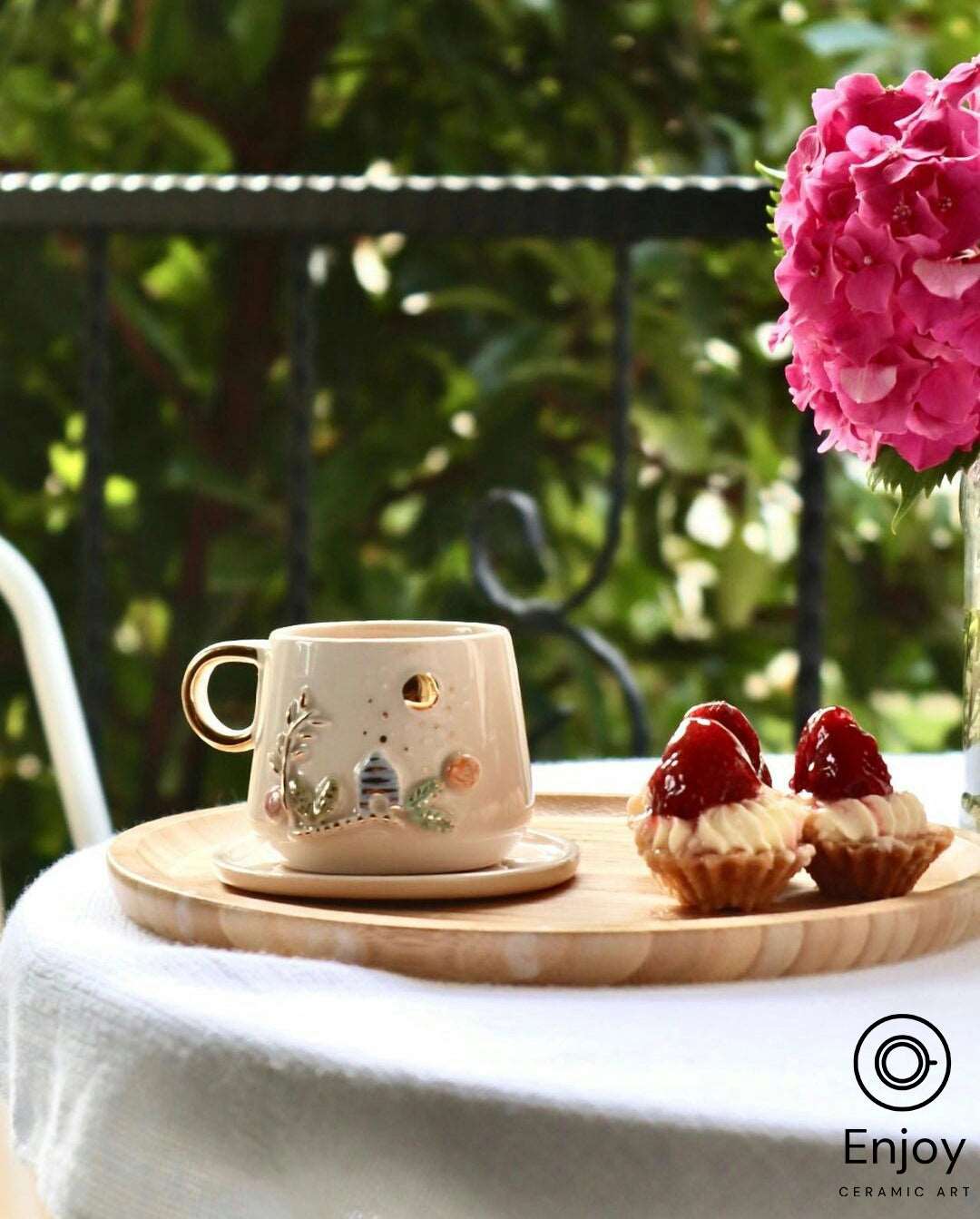Handcrafted Ice Cream Ceramic Espresso Cup - The Perfect Affogato Cup, 5.4  oz – Enjoy Ceramic Art