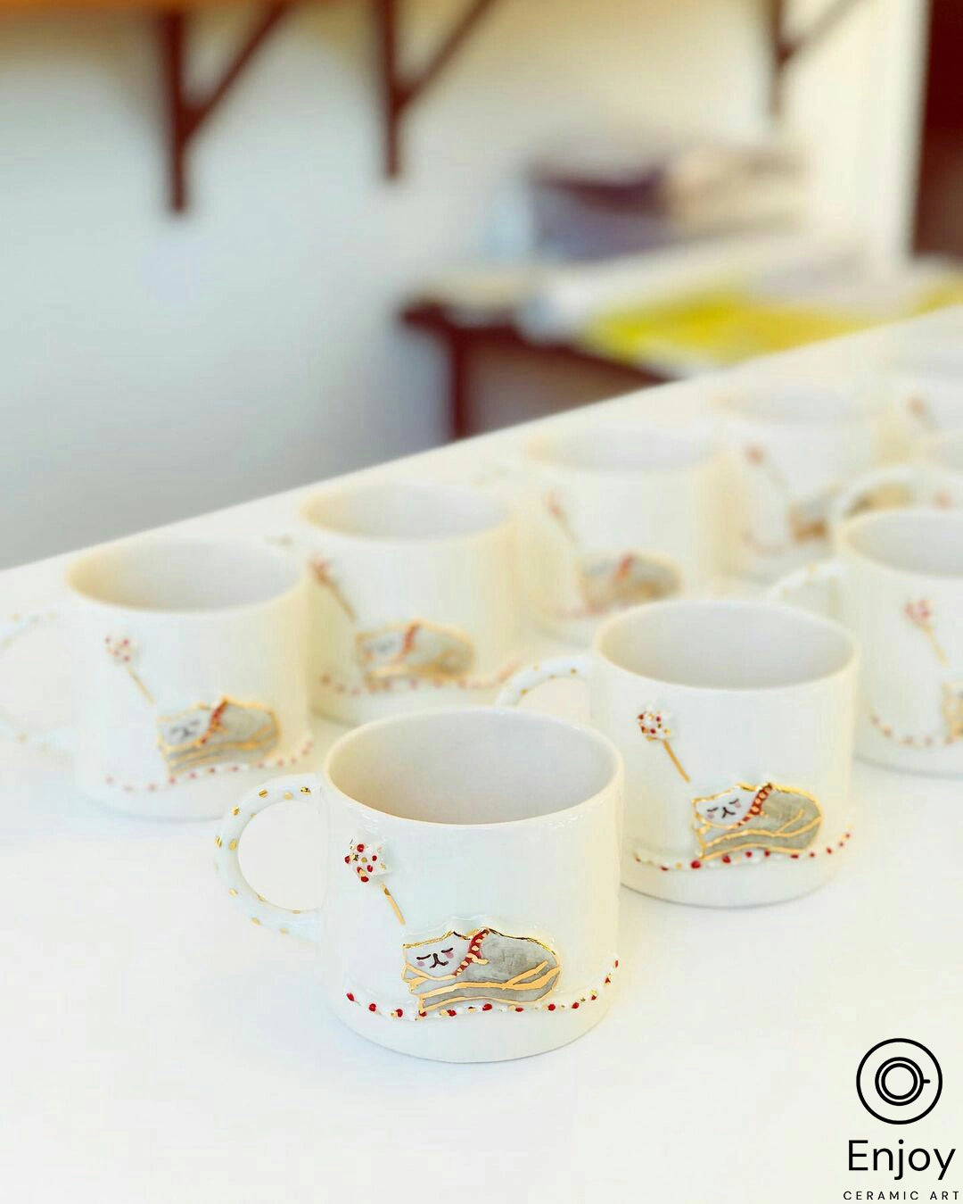 Handmade Kitty Mug 10 oz, "Cat Mom" Coffee Mug, Gift For Cat Lovers, Cat Mug Cat Lover Valentines Day Gift For Girlfriend Valentines Gift