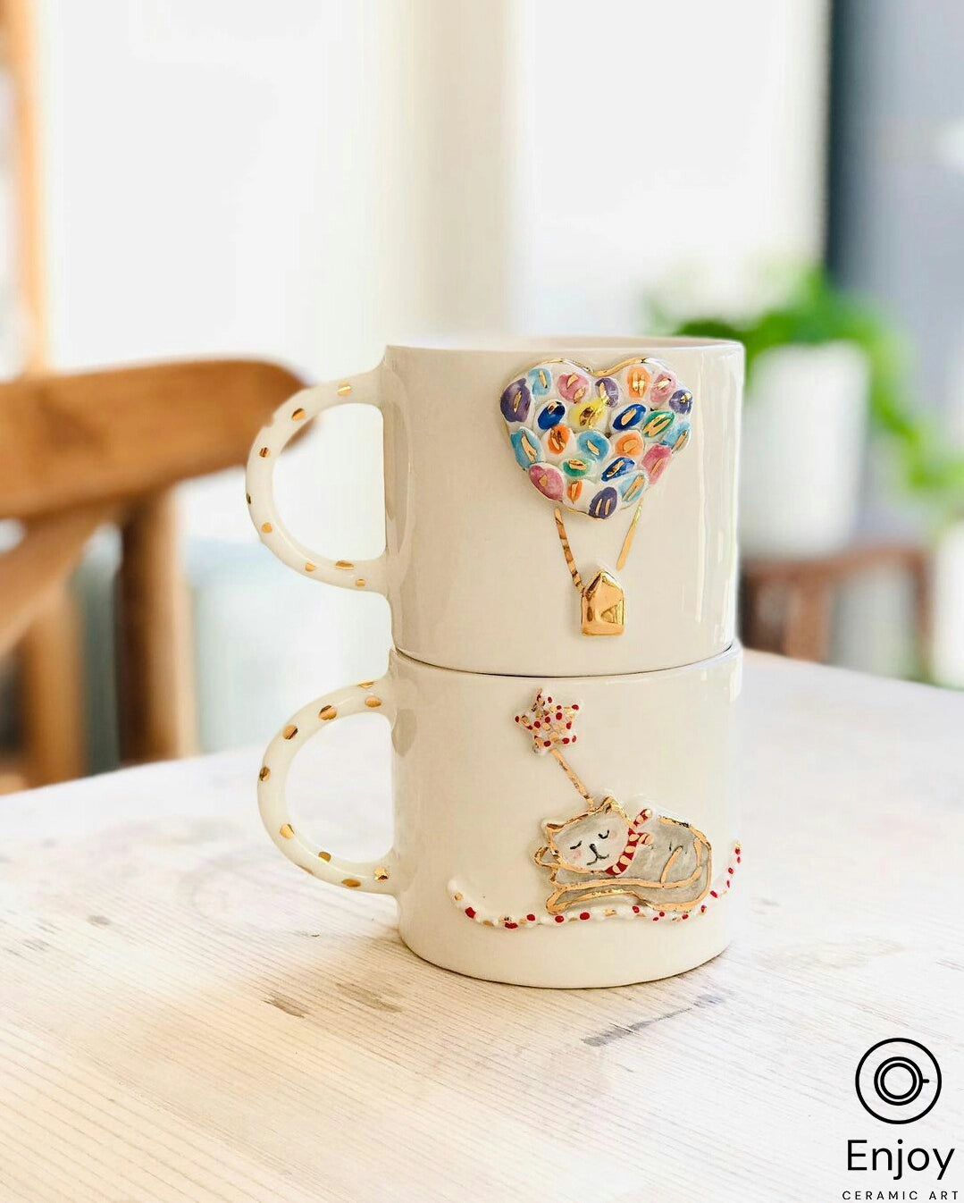 Handmade Ceramic 'Up' Movie Coffee Mug - 10 Oz Disney Pixar Coffee Cup –  Enjoy Ceramic Art